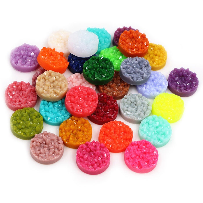 8-12mm Round Resin Necklace Accessory Patches Flatback Cabochon DIY Jewelry Components