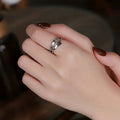 Niche Design Zipper Style Ring For Women, Personalized Irregular Fashion Statement Jewelry view 3
