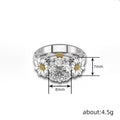 Hong Kong Forest Style Daisy Flower Ring For Women, Four Prong Zircon Pastoral Jewelry view 4