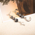 Luxury Alloy Arrow Chevron Moon And Four Point Star Chain Drop Dangle Statement Fashion Earrings view 2