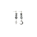 Luxury Alloy Arrow Chevron Moon And Four Point Star Chain Drop Dangle Statement Fashion Earrings view 5