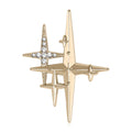 Alloy Rhinestone Cross Star Brooch Pin For Sweaters And Suits view 5