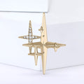 Alloy Rhinestone Cross Star Brooch Pin For Sweaters And Suits view 2