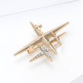Alloy Rhinestone Cross Star Brooch Pin For Sweaters And Suits view 3