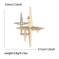Alloy Rhinestone Cross Star Brooch Pin For Sweaters And Suits view 6
