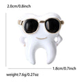Alloy Enamel Sunglasses Tooth Brooch Pin For Unisex Clothing Decoration view 4
