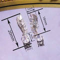 Wedding Crystal Water Drop Pendant Earrings For Women Niche Design Banquet Light Luxury Jewelry view 4
