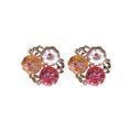 Sweet Floral Alloy Stud Earrings With Silver Posts, Forest Style Commuter Fashion Jewelry view 5