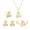 European American Lucky Flower Necklace Earrings Bracelet Three Piece Set Light Luxury Fashion Jewelry view 5
