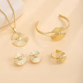 European American Lucky Flower Necklace Earrings Bracelet Three Piece Set Light Luxury Fashion Jewelry view 3