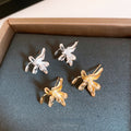 Light Luxury Alloy Flower Stud Earrings For Women, Minimalist Versatile Fashion Ear Jewelry view 3