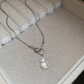 New Chinese Style Copper Zircon Gourd Pendant Necklace For Women Elegant Geometric Collarbone Chain view 4