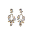 Chic Alloy Rhinestone Diamond Shape Waterdrop Stud Earrings For Women Light Luxury Statement Jewelry view 5
