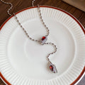 Minimalist Copper Zircon Snake Pendant Necklace For Women Light Luxury Collarbone Jewelry view 2
