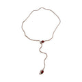 Minimalist Copper Zircon Snake Pendant Necklace For Women Light Luxury Collarbone Jewelry view 5