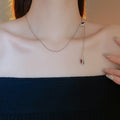 Minimalist Copper Zircon Snake Pendant Necklace For Women Light Luxury Collarbone Jewelry view 4