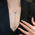 Minimalist Copper Zircon Snake Pendant Necklace For Women Light Luxury Collarbone Jewelry view 1