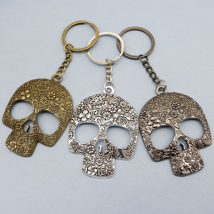 Metal Skull Keychain Bag Charm