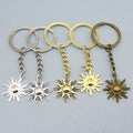 Zinc Alloy Simple Sun Keychain Bag Charm Gift view 1