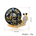 Black Gold Tone Snail Metal Brooch Pin for Jackets and Lapels view 3