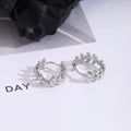 Style Alloy Leaf Vine Hoop Stud Earrings For Women Elegant Lightweight Forest Jewelry Earrings view 3