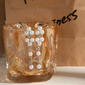 Elegant Luxury Vintage Alloy Rhinestone Flower Cluster Pearl Tassel Drop Stud Dangle Earrings view 3