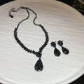 Rhinestone Waterdrop Alloy Necklace And Earrings Jewelry Set, Light Luxury Collarbone Style view 4