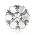 Alloy Cat Eye Snowflake Brooch For Women Clothing Decoration view 5