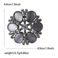 Alloy Cat Eye Snowflake Brooch For Women Clothing Decoration view 6