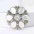 Alloy Cat Eye Snowflake Brooch For Women Clothing Decoration view 2