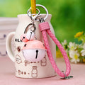 Braided Bell Wrist Strap Keychains in Sixteen Color Combinations view 8