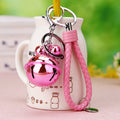 Braided Bell Wrist Strap Keychains in Sixteen Color Combinations view 2