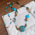 Ethnic Style Copper Artificial Stone Layered Beaded Sweater Necklace For Women view 2