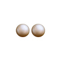 French Light Luxury Geometric Matte Faux Pearl Stud Earrings With Silver Pins For Women view 5