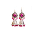 European Vintage Rhinestone Bell Water Drop Ear Hook Earrings Bohemian Ethnic Jewelry view 5