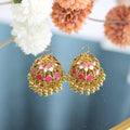 Vintage Bohemian Hollow Bell Tassel Alloy Enamel Jhumka Drop Dangle Luxury Ethnic Statement Earrings view 3