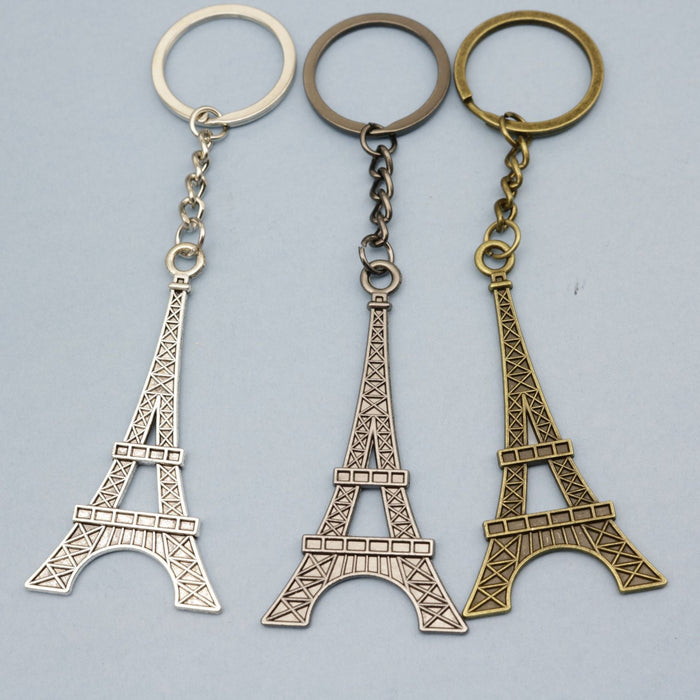 Metal Eiffel Tower Keychain Bag Charm