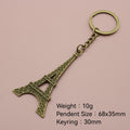 Metal Eiffel Tower Keychain Bag Charm view 2