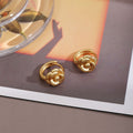 Elegant French Style Gold Alloy Camellia Flower Huggie Hoop Ear Cuffs For Women Light Luxury Earrings view 2