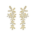 European Style Tassel Floral Drop Earrings For Women, Elegant French Forest Dress Jewelry view 5