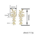 European Style Tassel Floral Drop Earrings For Women, Elegant French Forest Dress Jewelry view 4
