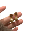 Light Luxury French Style Enamel Square Pearl Zircon Stud Earrings With Silver Posts view 5