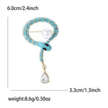 Alloy Enamel Snake Brooch Pin For Suits Cardigans And Coats view 6