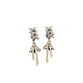Korean Light Luxury Alloy Rhinestone Bow Stud Earrings With Silver Needle Posts view 5