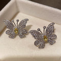 Creative Butterfly Stud Earrings For Women, Delicate Light Luxury Sweet Fashion Jewelry view 2
