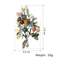 Gold Tone Silver Tone Christmas Tree Metal Brooch Pin view 3