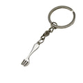 Metal Fork Keychain Bag Charm Key Ring Gift view 5