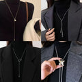 Minimalist Alloy Butterfly Adjustable Sweater Necklace For Women Light Luxury Fashion Jewelry view 1