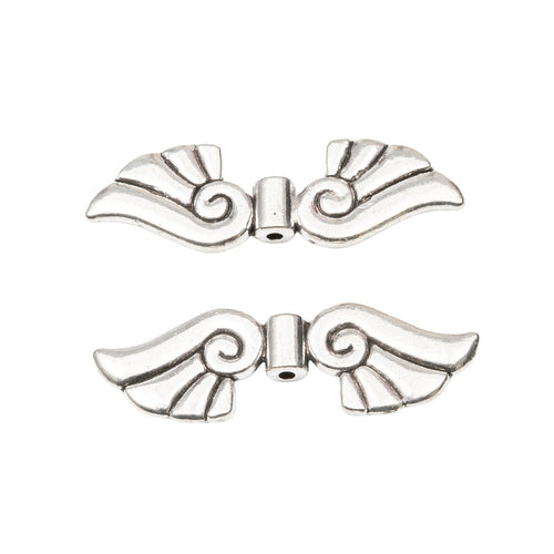 Vintage Zinc Alloy Pierced Wing Spacer Beads For DIY Bracelet Necklace Jewelry Accessories – Antique Bronze