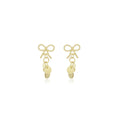Elegant Alloy Bow Knot Studs With Shiny Sequin Disc Tassel Pendant For Women Fashion Earrings view 5